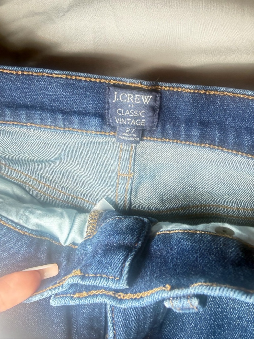 J. Crew Classic Vintage Straight-Leg Jeans in Medium Blue